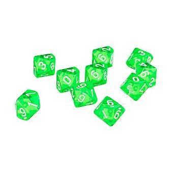 Set of 7 Transparent RPG Dice