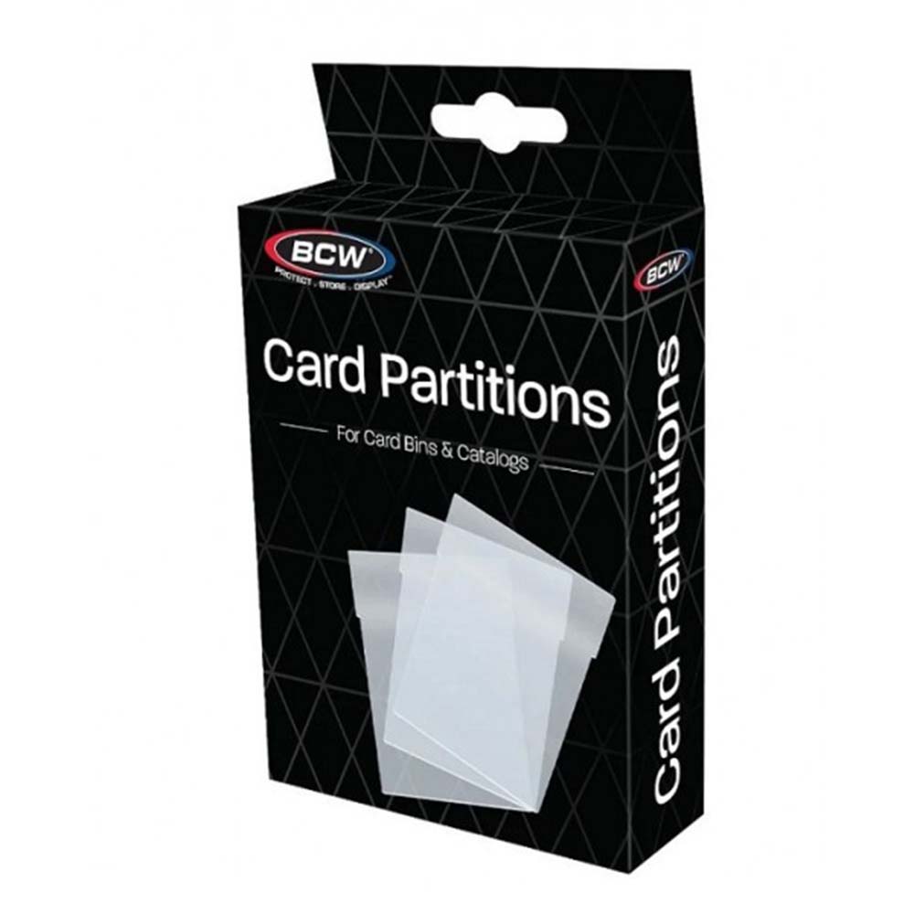 BCW Collectible Card Bin Partitions – Clear 12ct