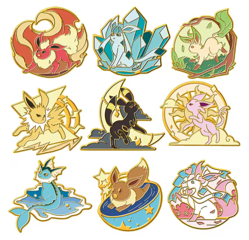 Eveelution Enamel Pins